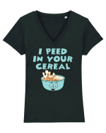 Peed in your cereal Tricou mânecă scurtă guler V Damă Evoker