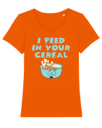 Peed in your cereal Tricou mânecă scurtă guler larg fitted Damă Expresser
