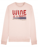 Wine is the answer Bluză mânecă lungă Unisex Rise