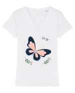 Fluturas Tricou mânecă scurtă guler V Damă Evoker