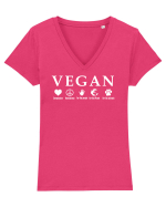 VEGAN Tricou mânecă scurtă guler V Damă Evoker