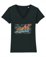 Amazing Graffiti Tricou mânecă scurtă guler V Damă Evoker