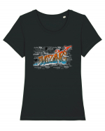 Amazing Graffiti Tricou mânecă scurtă guler larg fitted Damă Expresser