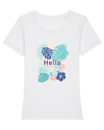 Summer Tricou mânecă scurtă guler larg fitted Damă Expresser