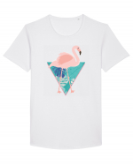 Flamingo Tricou mânecă scurtă guler larg Bărbat Skater