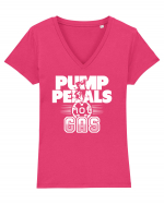 Pump Pedals  Tricou mânecă scurtă guler V Damă Evoker