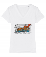 Amazing Graffiti Tricou mânecă scurtă guler V Damă Evoker