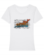 Amazing Graffiti Tricou mânecă scurtă guler larg fitted Damă Expresser