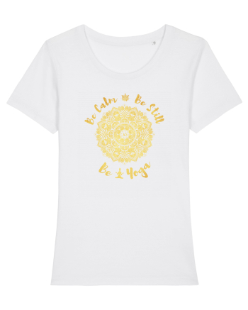 Be Calm Be Still Be Yoga White