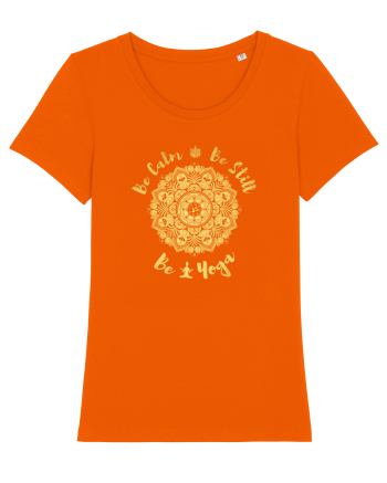Be Calm Be Still Be Yoga Bright Orange
