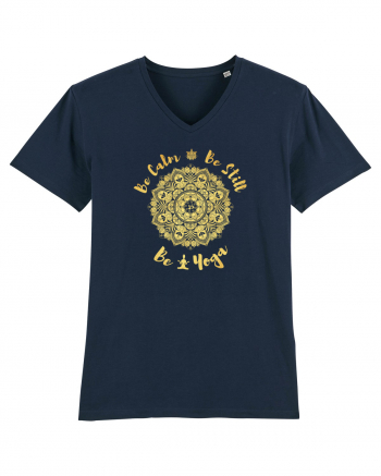 Be Calm Be Still Be Yoga French Navy