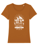 No WiFi in the forest Tricou mânecă scurtă guler larg fitted Damă Expresser