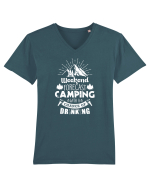 Camping with a chance of drinking Tricou mânecă scurtă guler V Bărbat Presenter