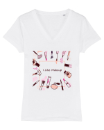 I like makeup Tricou mânecă scurtă guler V Damă Evoker
