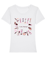 I like makeup Tricou mânecă scurtă guler larg fitted Damă Expresser