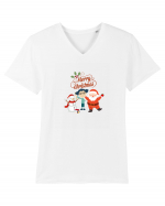 Merry Christmas Tricou mânecă scurtă guler V Bărbat Presenter