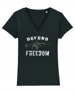 Defend Freedom Tricou mânecă scurtă guler V Damă Evoker