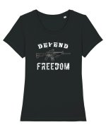 Defend Freedom Tricou mânecă scurtă guler larg fitted Damă Expresser