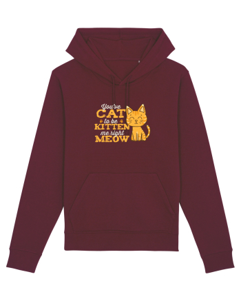 Cat Kitten Meow Burgundy