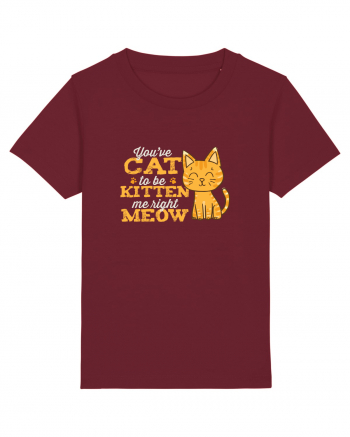Cat Kitten Meow Burgundy