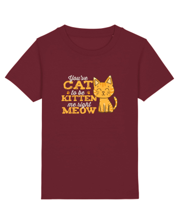 Cat Kitten Meow Burgundy