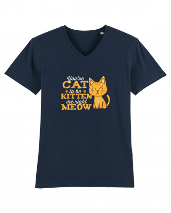 Cat Kitten Meow French Navy