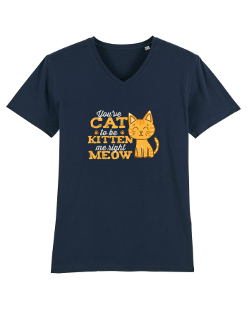 Cat Kitten Meow French Navy