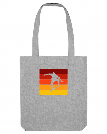 Retro Skateboarding Sunset - Skater For Life Heather Grey