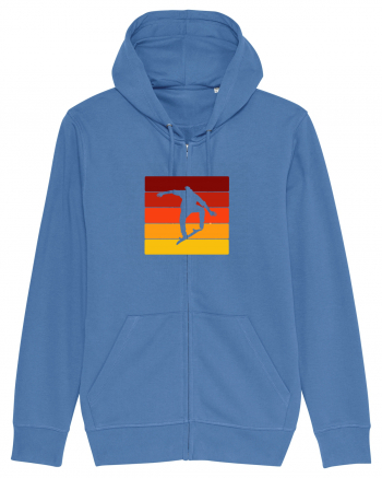 Retro Skateboarding Sunset - Skater For Life Bright Blue