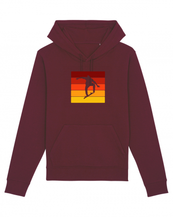 Retro Skateboarding Sunset - Skater For Life Burgundy