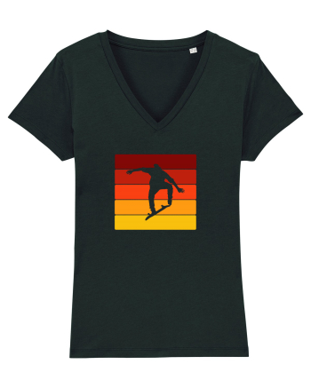Retro Skateboarding Sunset - Skater For Life Black