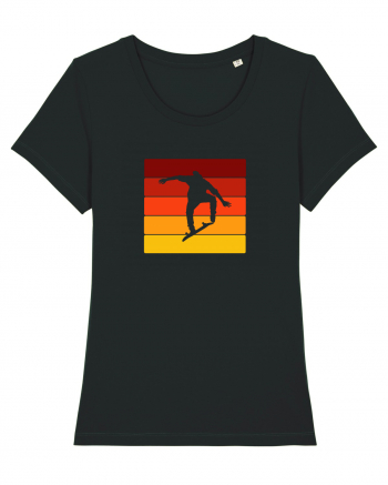 Retro Skateboarding Sunset - Skater For Life Black