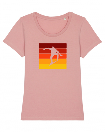 Retro Skateboarding Sunset - Skater For Life Canyon Pink