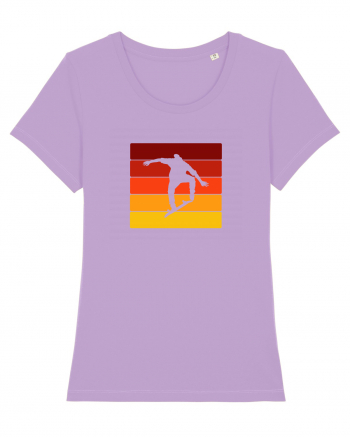 Retro Skateboarding Sunset - Skater For Life Lavender Dawn