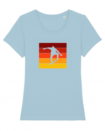 Retro Skateboarding Sunset - Skater For Life Sky Blue