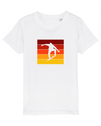 Retro Skateboarding Sunset - Skater For Life White