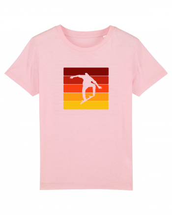 Retro Skateboarding Sunset - Skater For Life Cotton Pink