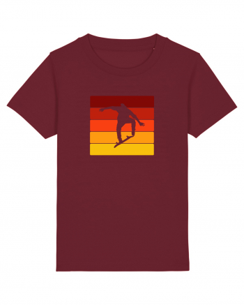 Retro Skateboarding Sunset - Skater For Life Burgundy