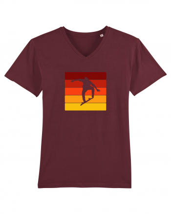 Retro Skateboarding Sunset - Skater For Life Burgundy