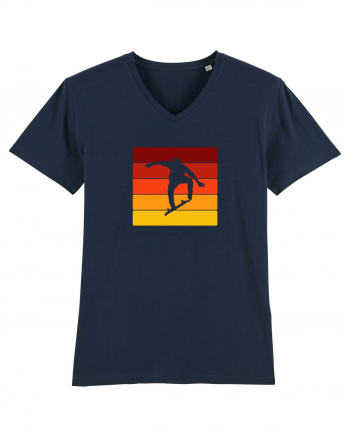 Retro Skateboarding Sunset - Skater For Life French Navy