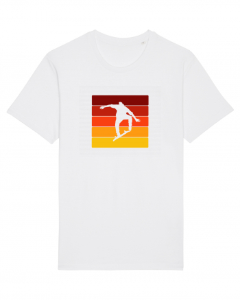 Retro Skateboarding Sunset - Skater For Life White