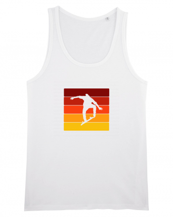 Retro Skateboarding Sunset - Skater For Life White