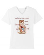 Anatomia unei pisici Tricou mânecă scurtă guler V Bărbat Presenter