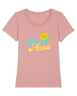 Beach Please Tricou mânecă scurtă guler larg fitted Damă Expresser