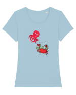 Rac vs Caracatiță Tricou mânecă scurtă guler larg fitted Damă Expresser