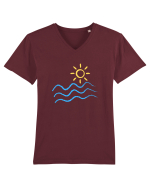 Marea și Soarele Tricou mânecă scurtă guler V Bărbat Presenter