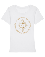 Fazele Lunii Tricou mânecă scurtă guler larg fitted Damă Expresser