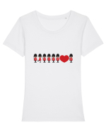 Love London Tricou mânecă scurtă guler larg fitted Damă Expresser