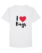 I love bags negru Tricou mânecă scurtă guler larg Bărbat Skater