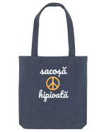 Sacoșă hipioată peace sign alb Sacoșă textilă